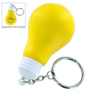 Stress Shape Light Bulb Key Ring